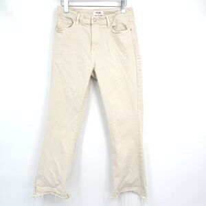 Oraije Paris Women's EU 42 US 10 Raw Hem Ankle Stretch Denim Minimalist Hipster